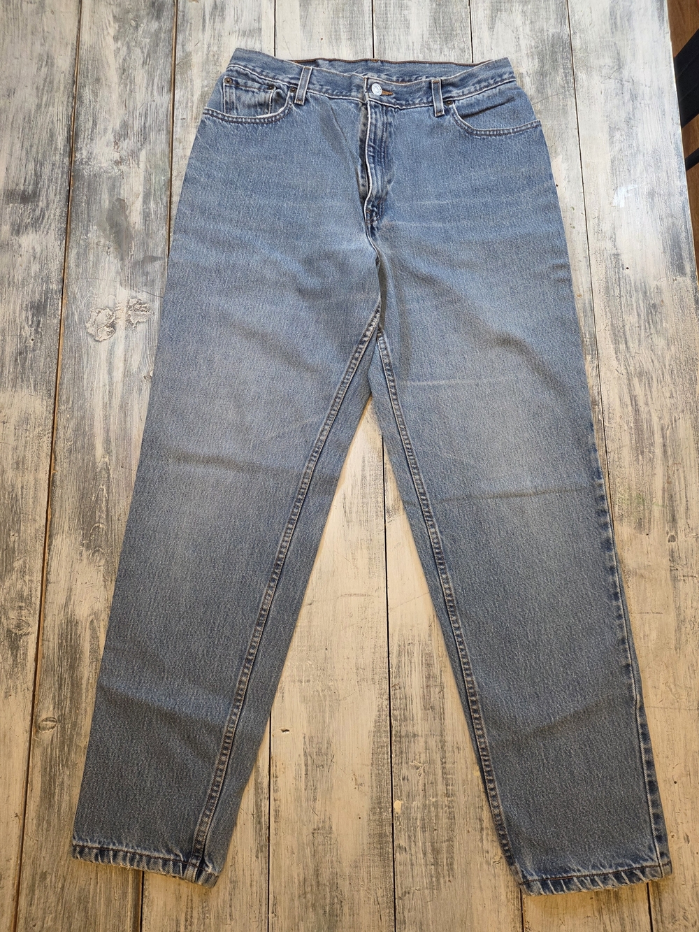 Vintage 90s Levi's 550 Women's Relaxed Fit Tapered Leg Blue Jeans sz 14L Mexico